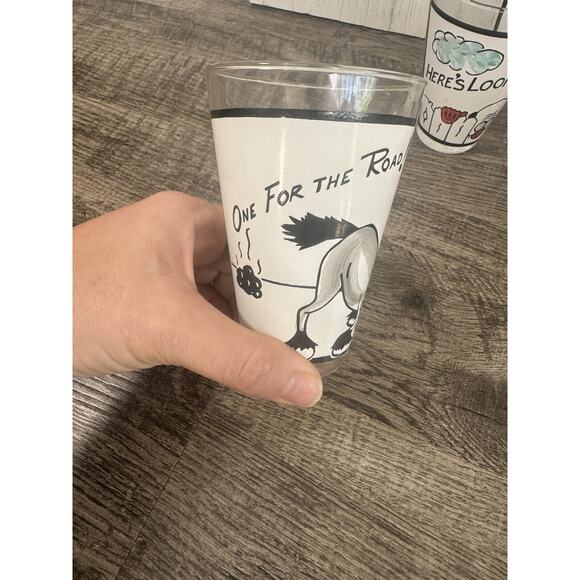 Vintage MCM Anchor Hocking Roving Eye Glasses Googly Here’s Looking At You RARE - Picture 3 of 13